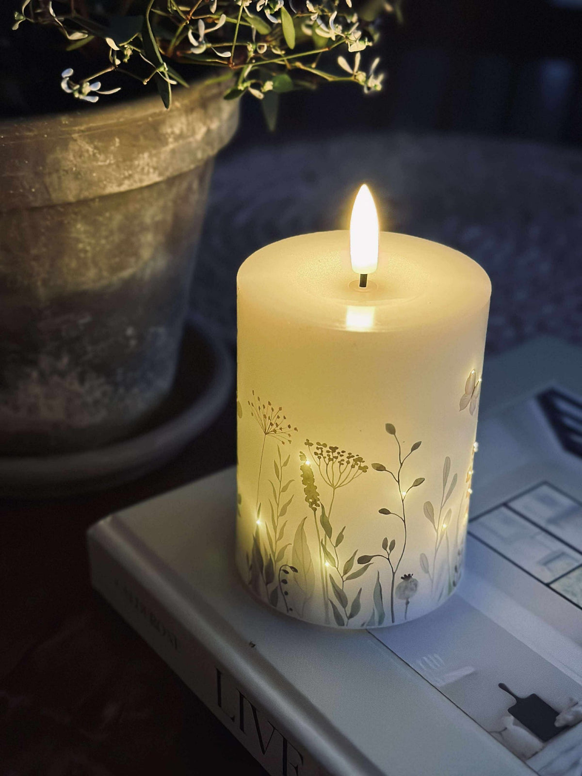 Bougie LED Twinkle wild flora