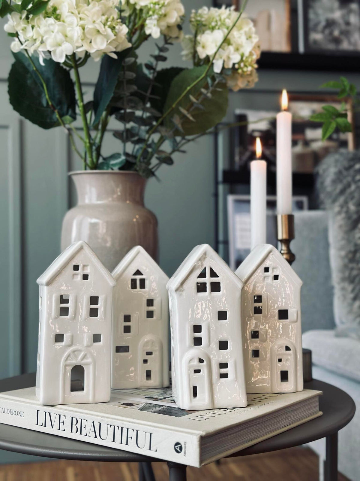 Maison lumineuse avec led - WHITE MIX
