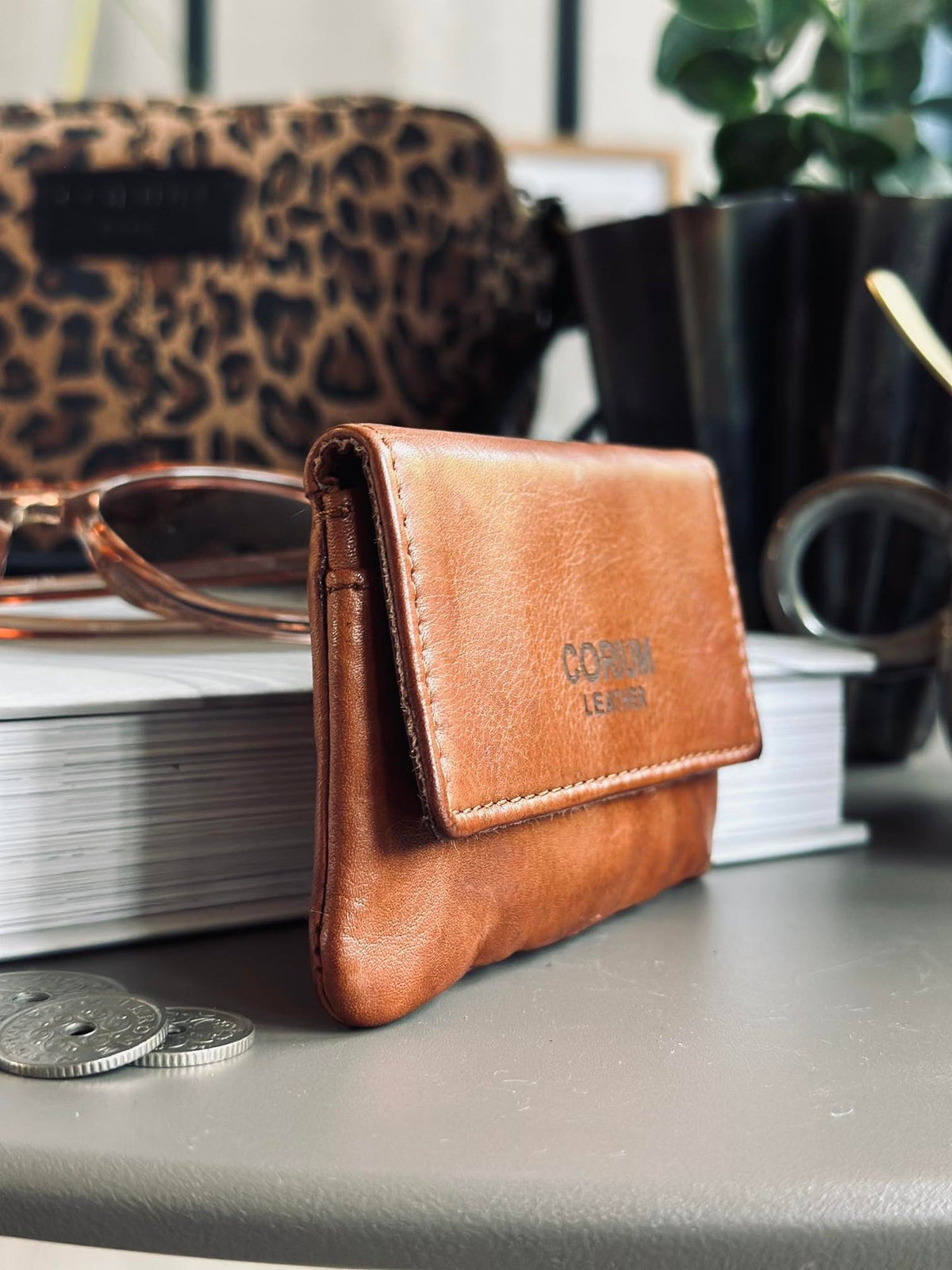 Porte-monnaie MISTY- Cognac