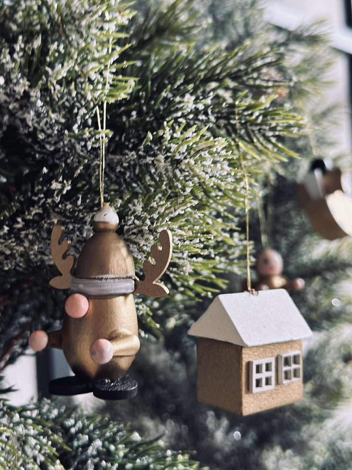 Suspensions de Noël wood - 12 pcs