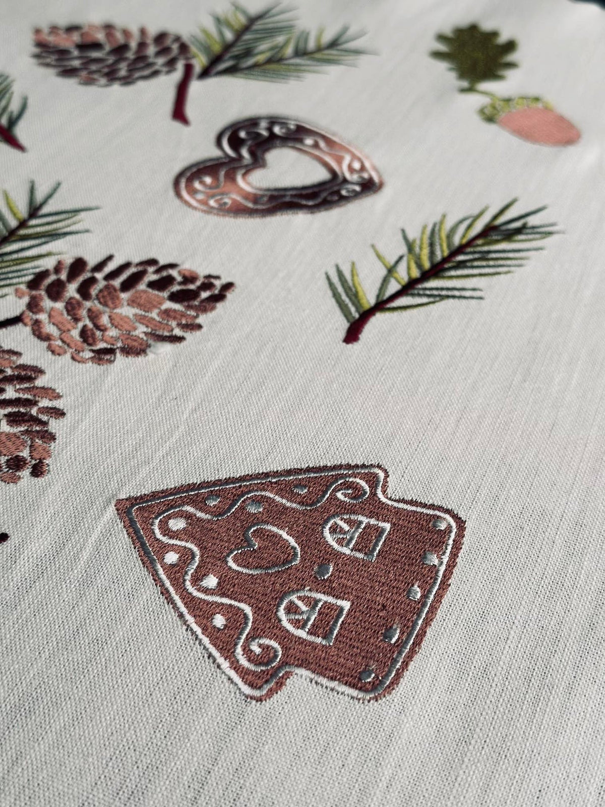 Nappe de Noël broderie - 140x240