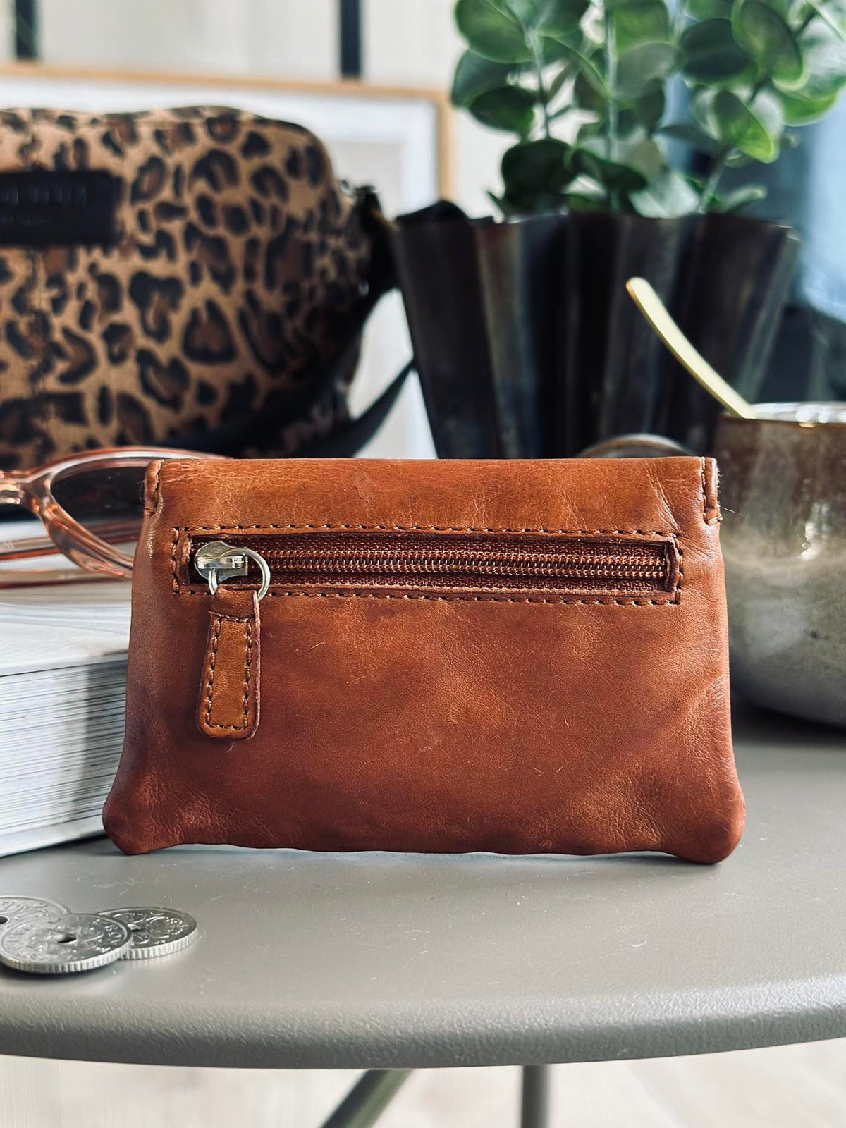 Porte-monnaie MISTY- Cognac