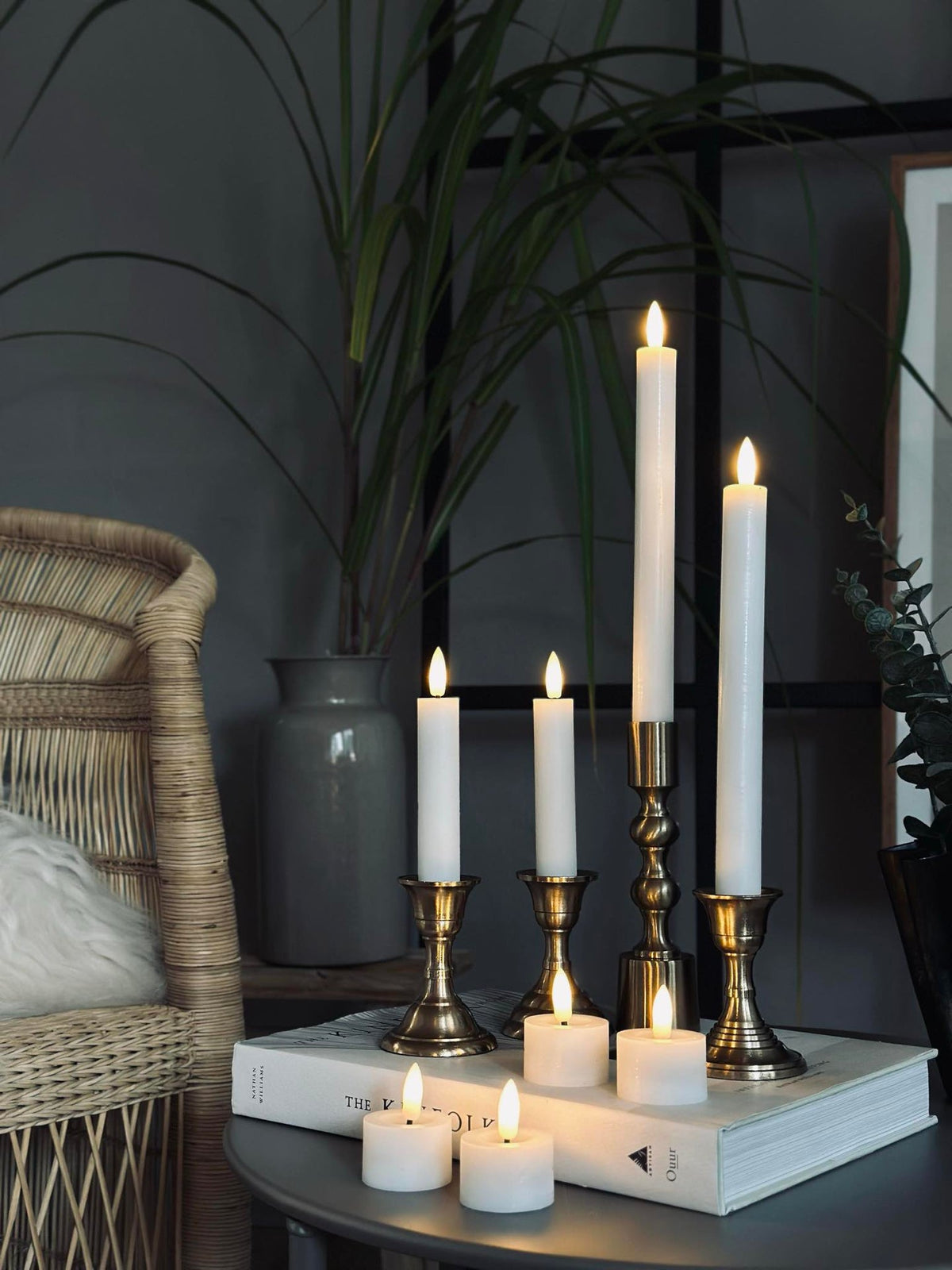 Lot de lumières LED de 8 pièces - Blanc