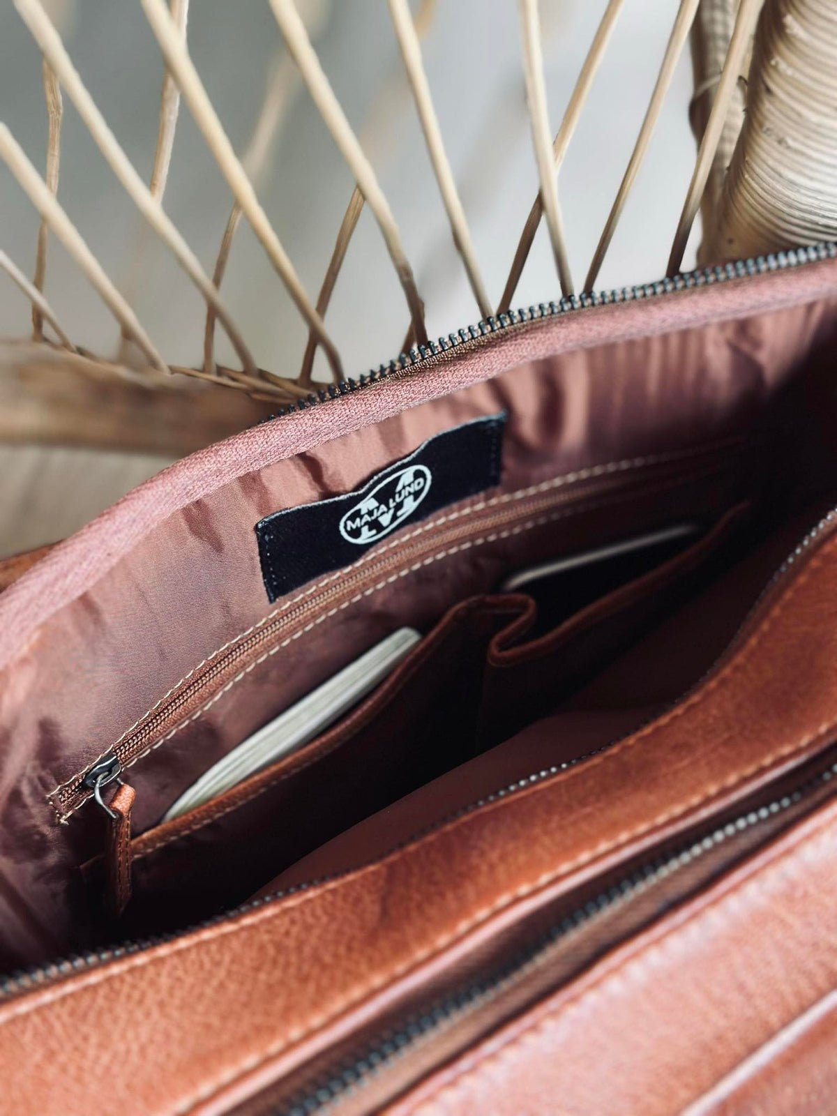 Sac ordinateur cognac