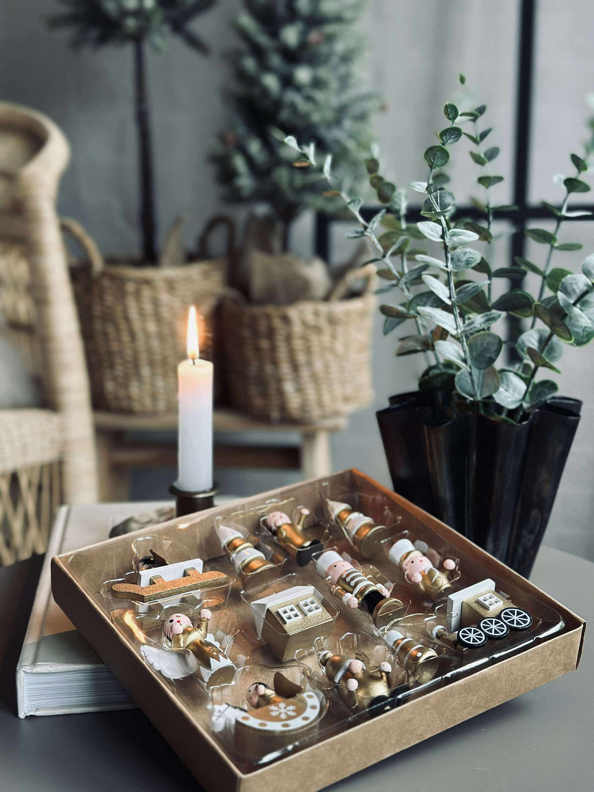 Suspensions de Noël wood - 12 pcs