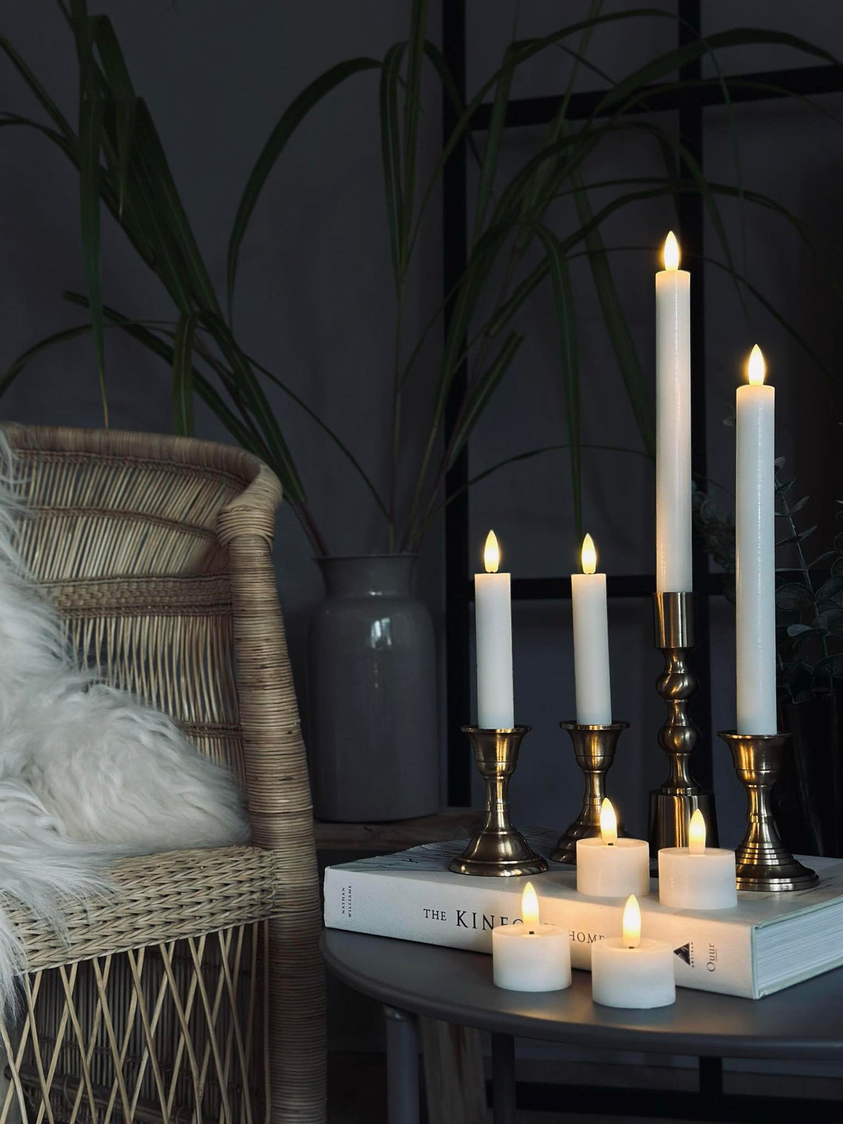 Lot de lumières LED de 8 pièces - Blanc