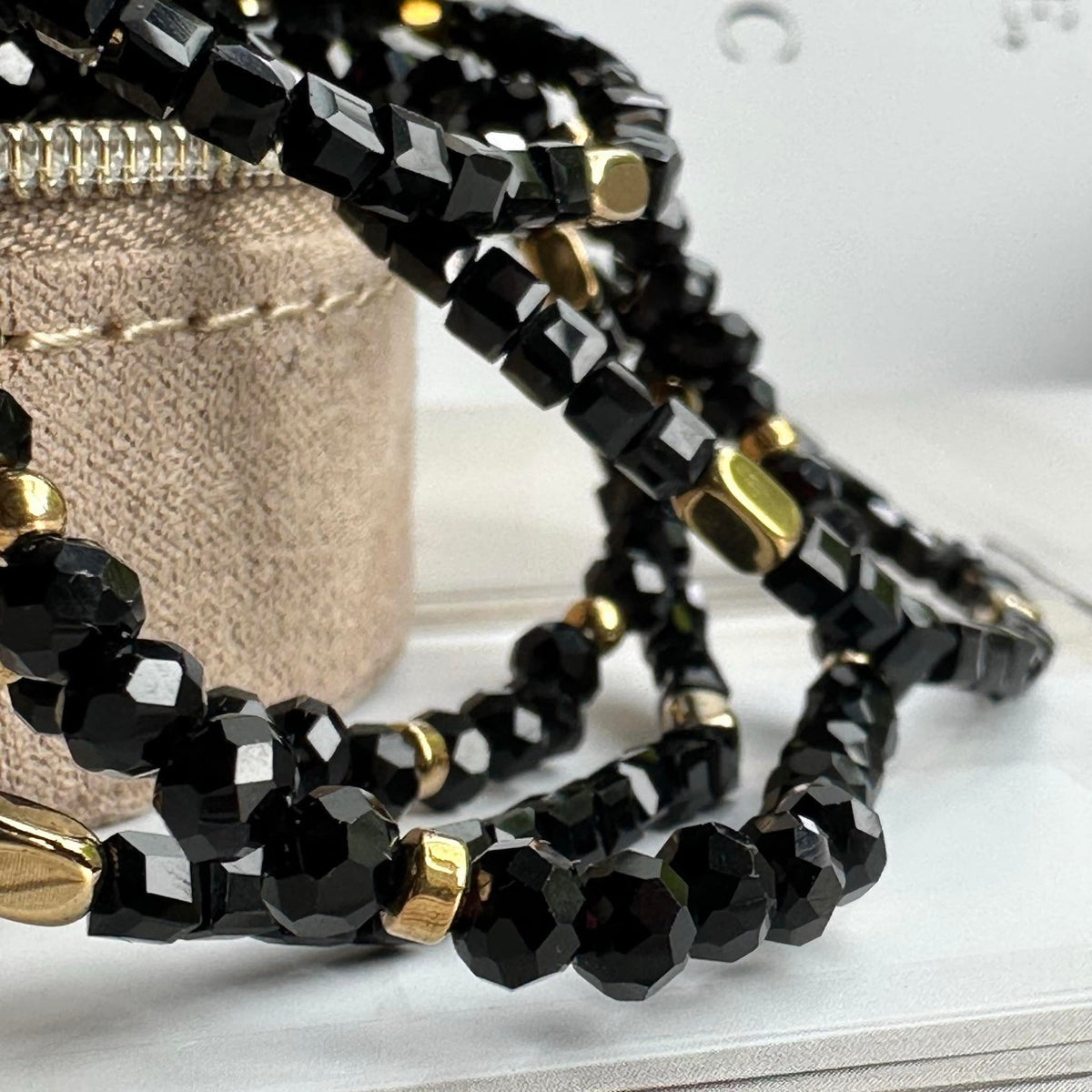 Bracelet Merle mélange noir - Lot de 5 pcs
