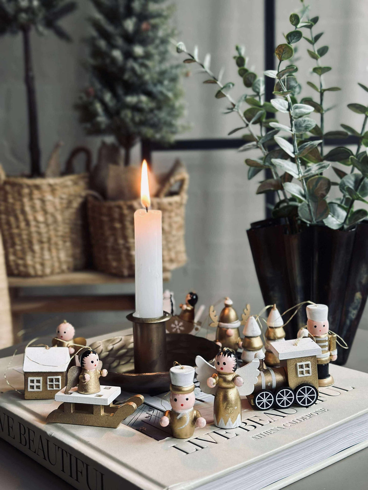 Suspensions de Noël wood - 12 pcs