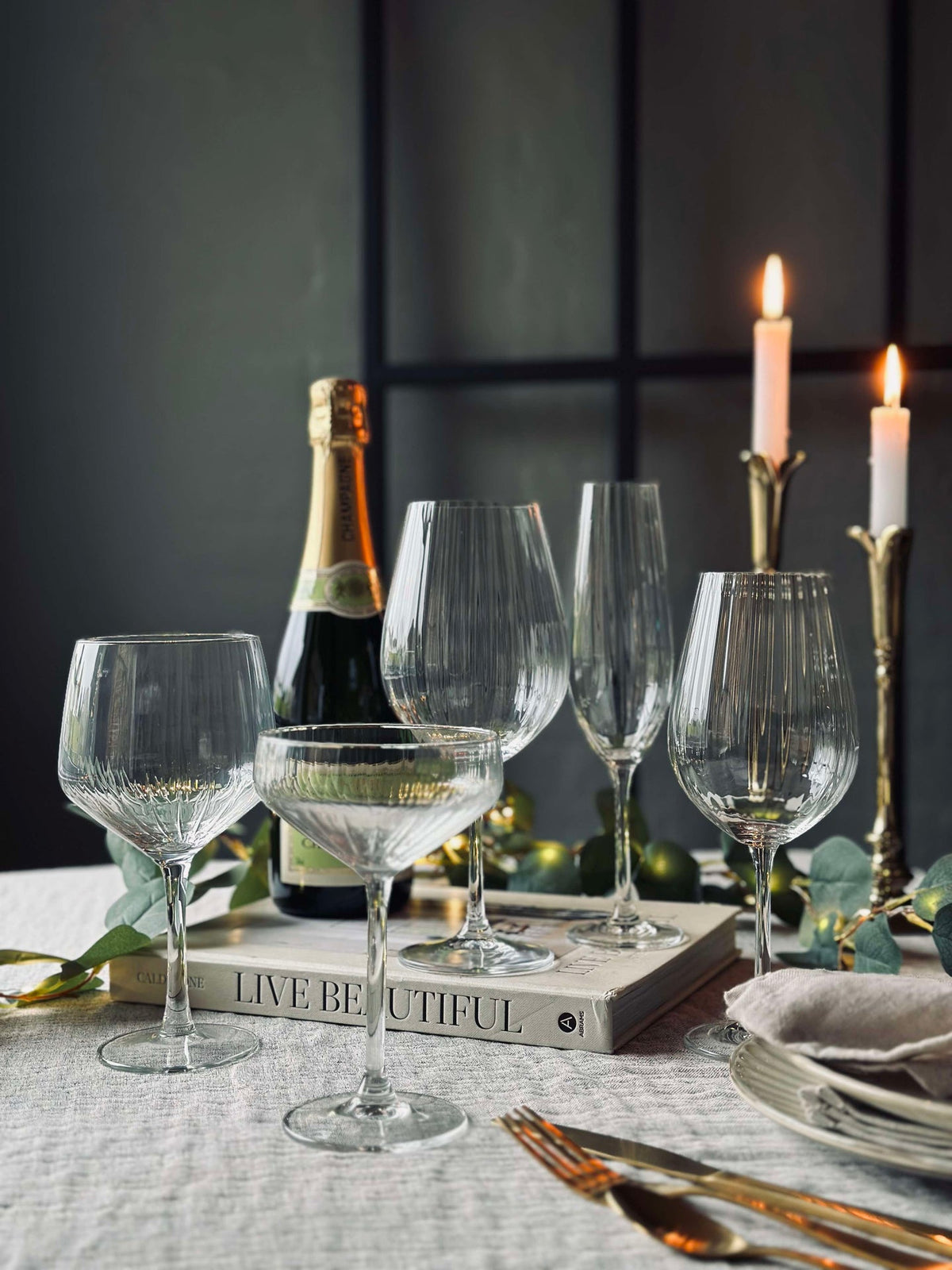 Verres à vin rouge CRYSTAL - Lot de 4 pièces