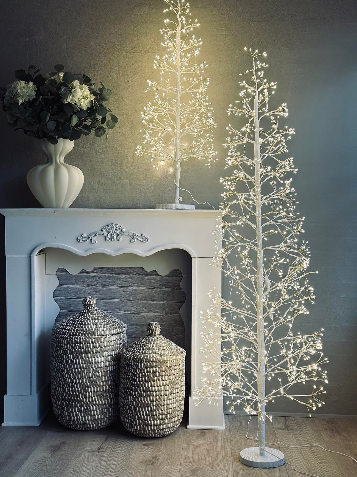 Sapin de Noël avec 1600 LED - Blanc