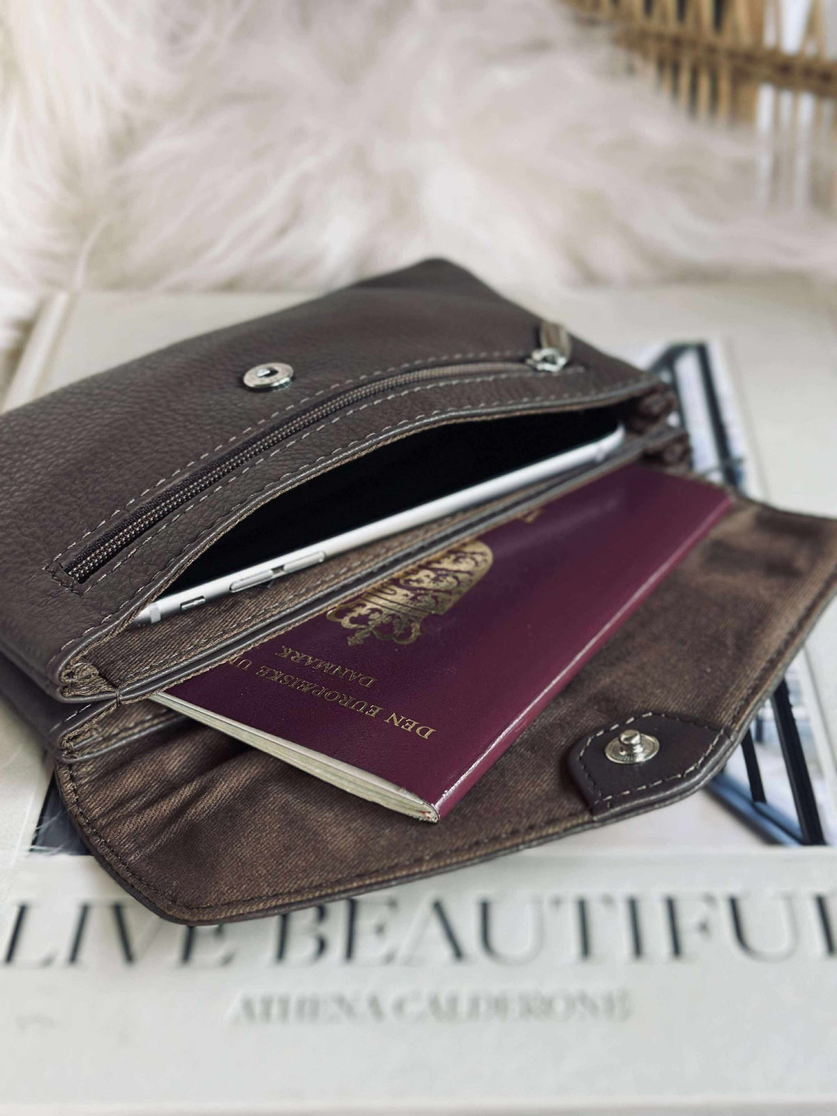 Portefeuille Aura - Dark Taupe