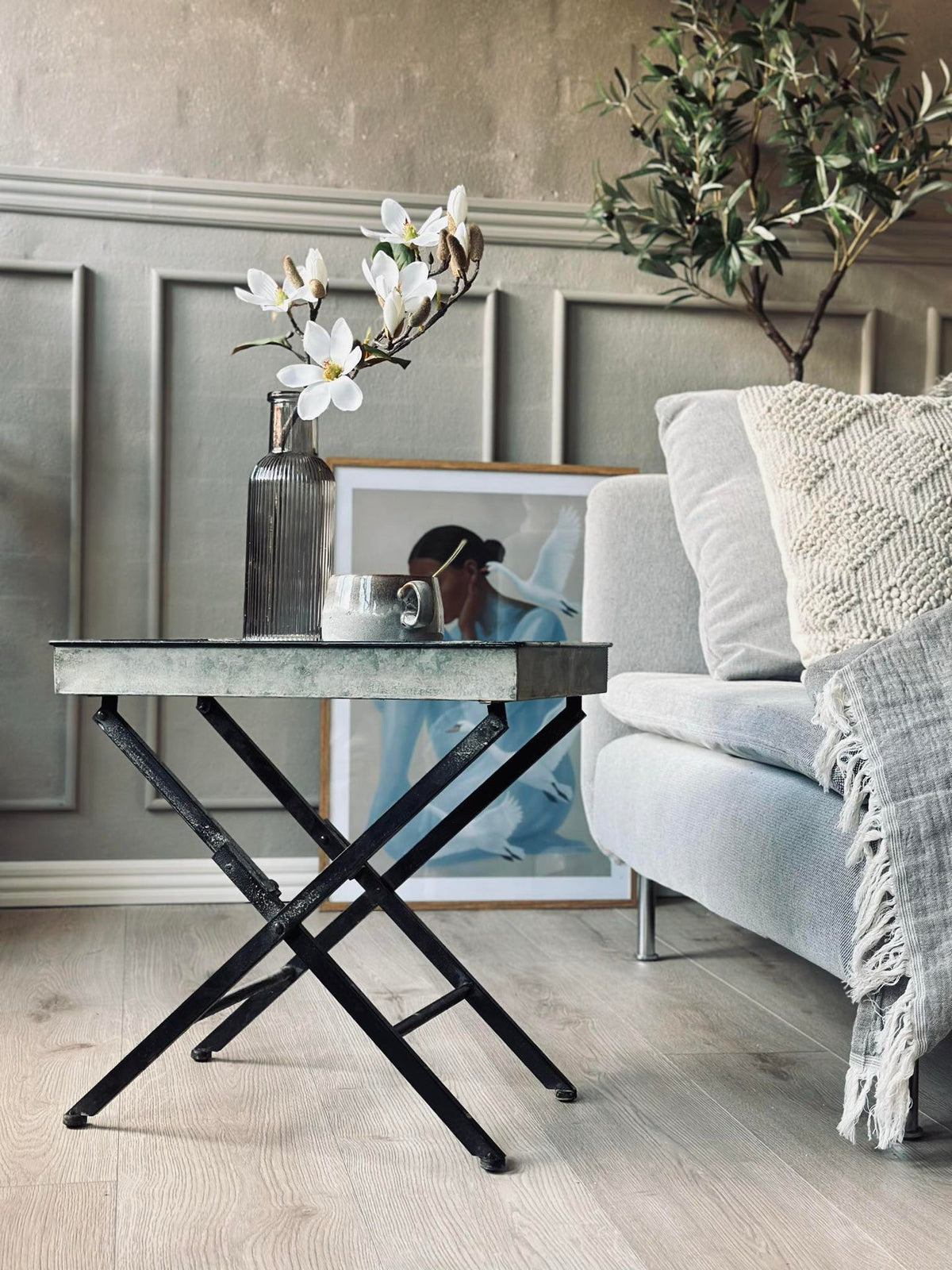 Table d’appoint plateau Zinc - Pour intérieur et extérieur