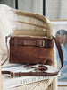 Pochette en daim - Cognac