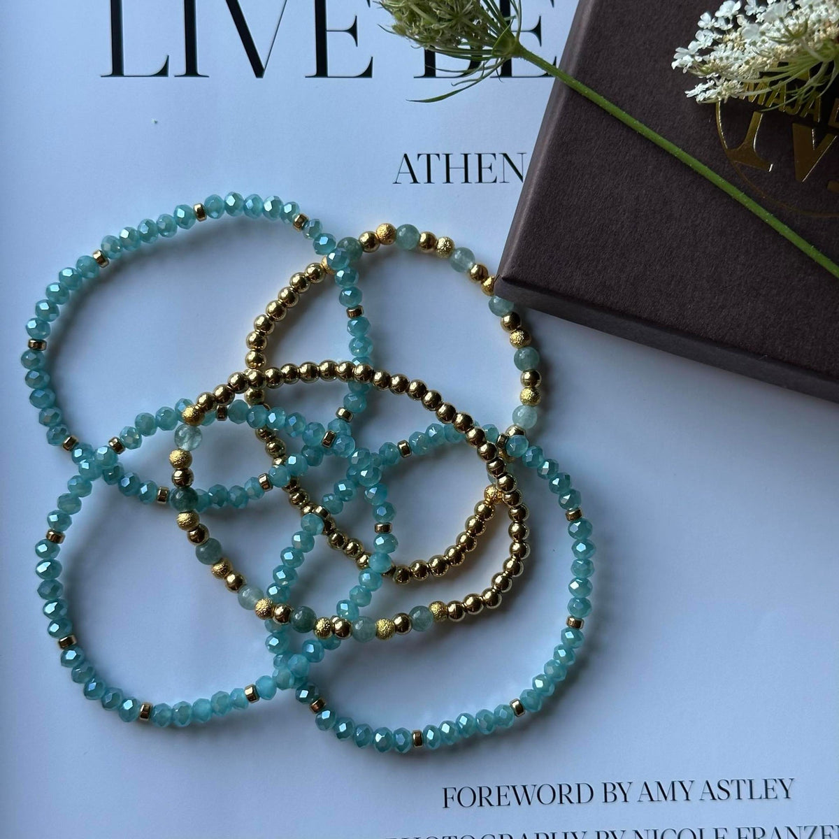 Bracelet Ofelia Aqua - Ensemble de 5 bracelets