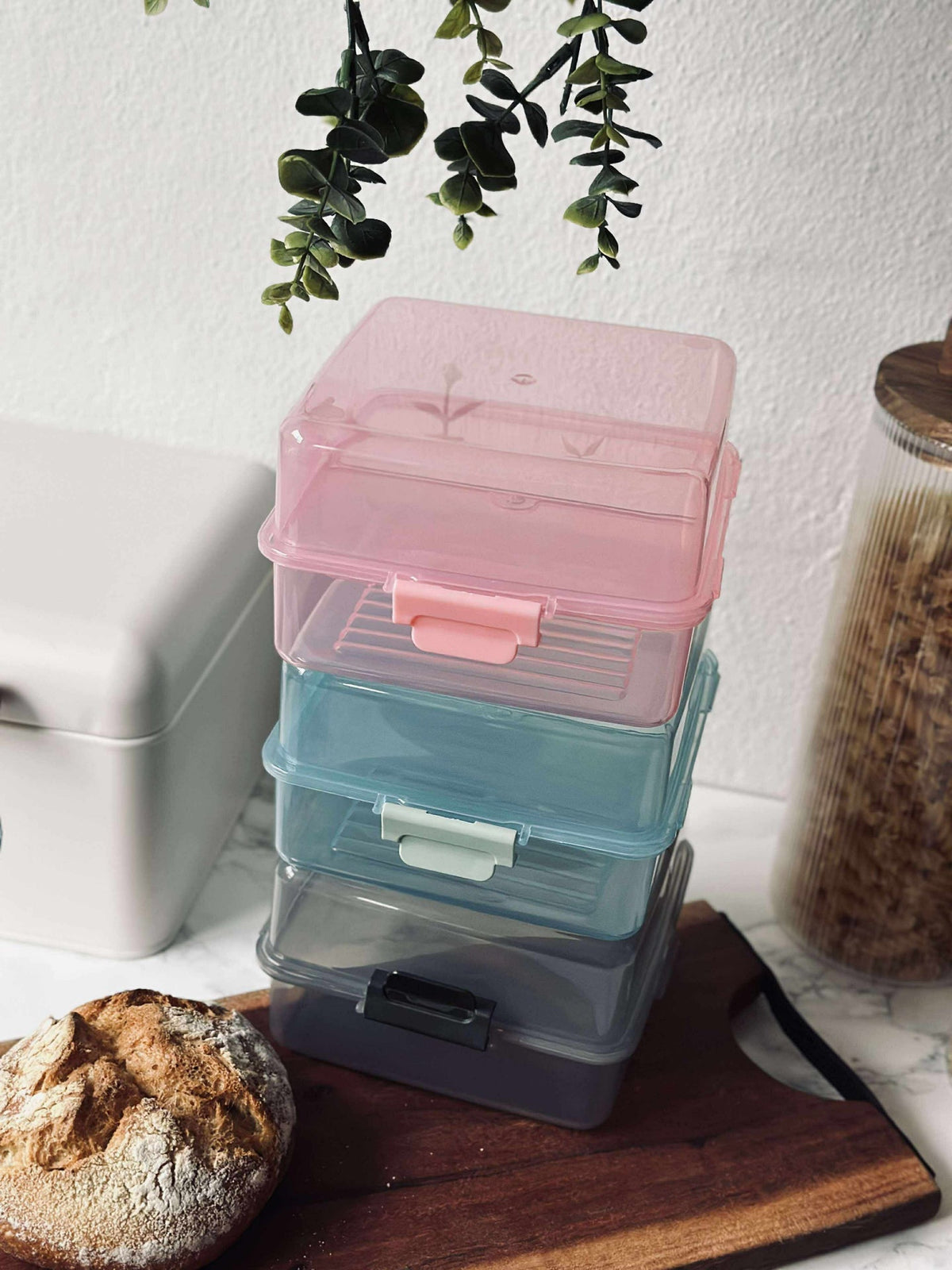 Boîte à déjeuner avec compartiments séparés - Stone