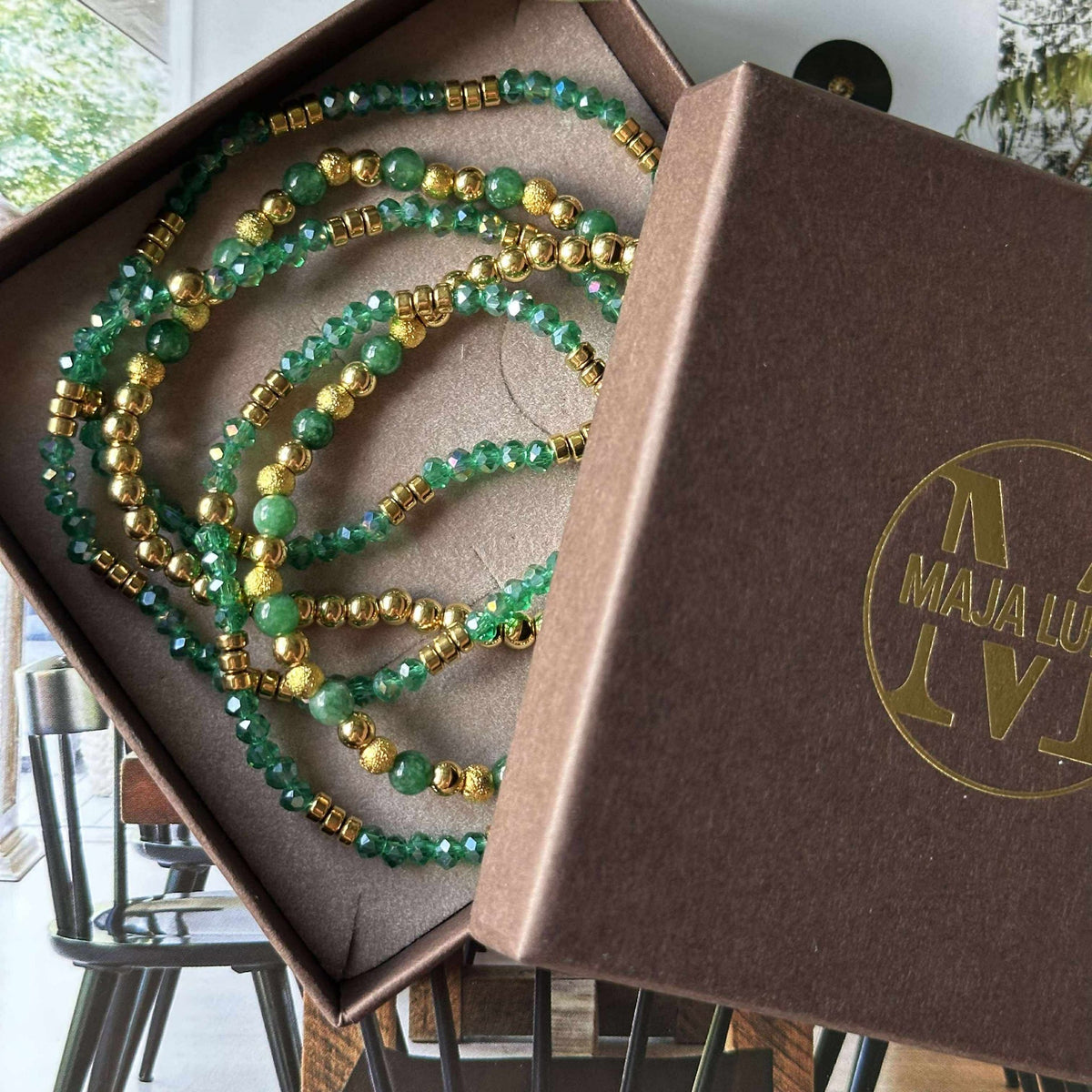 Bracelet Ofelia Emerald - Ensemble de 5 bracelets