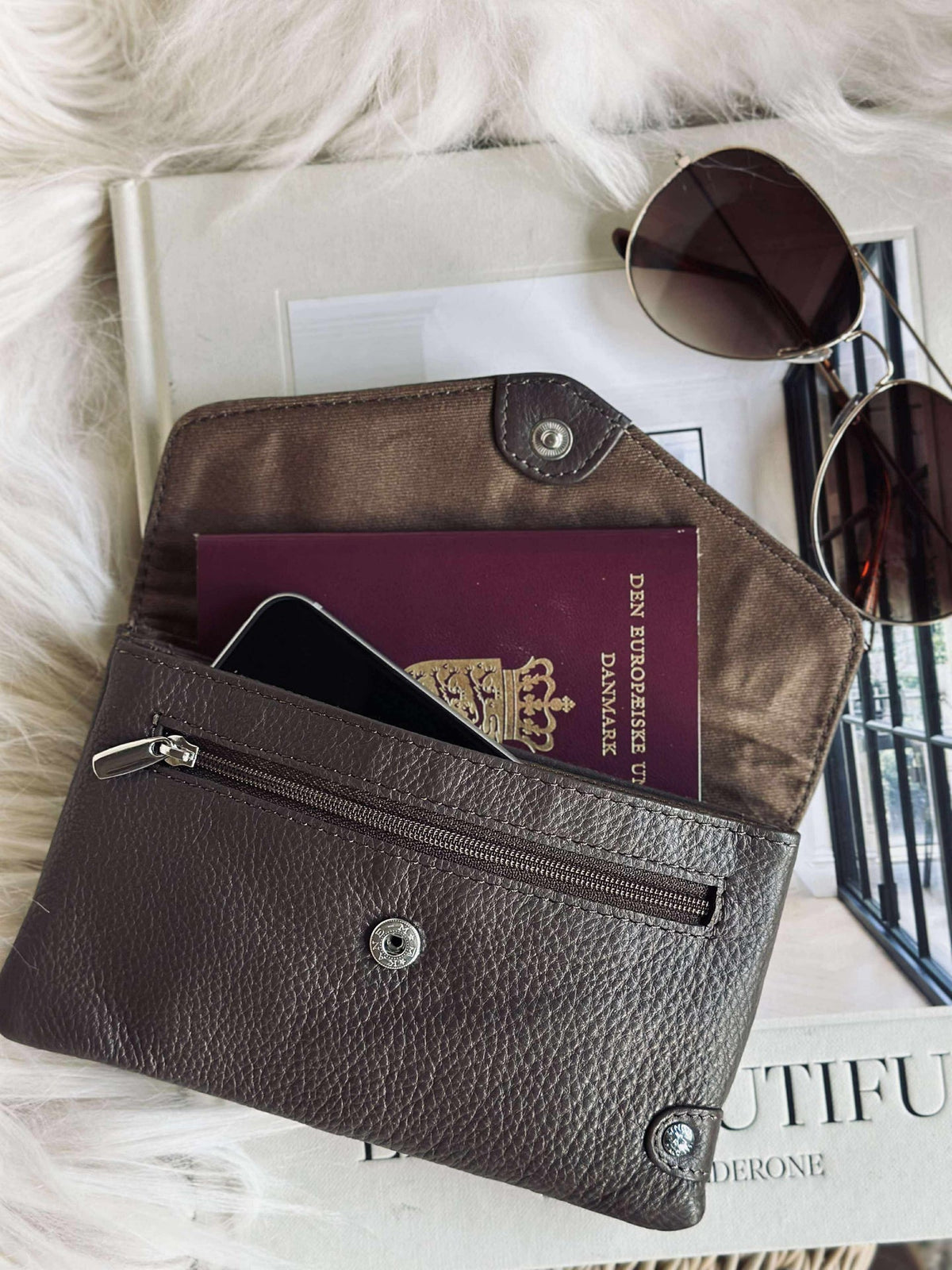 Portefeuille Aura - Dark Taupe