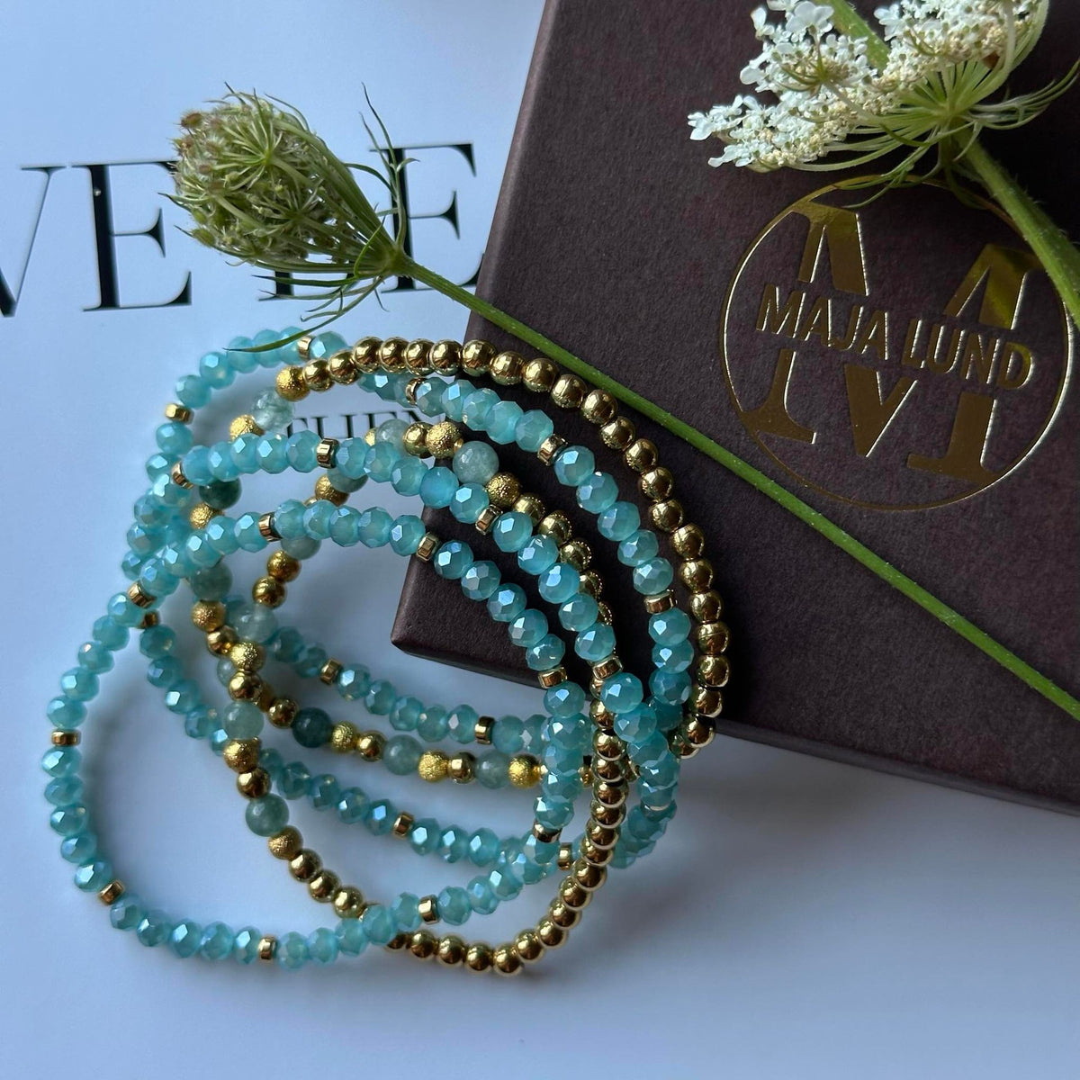 Bracelet Ofelia Aqua - Ensemble de 5 bracelets