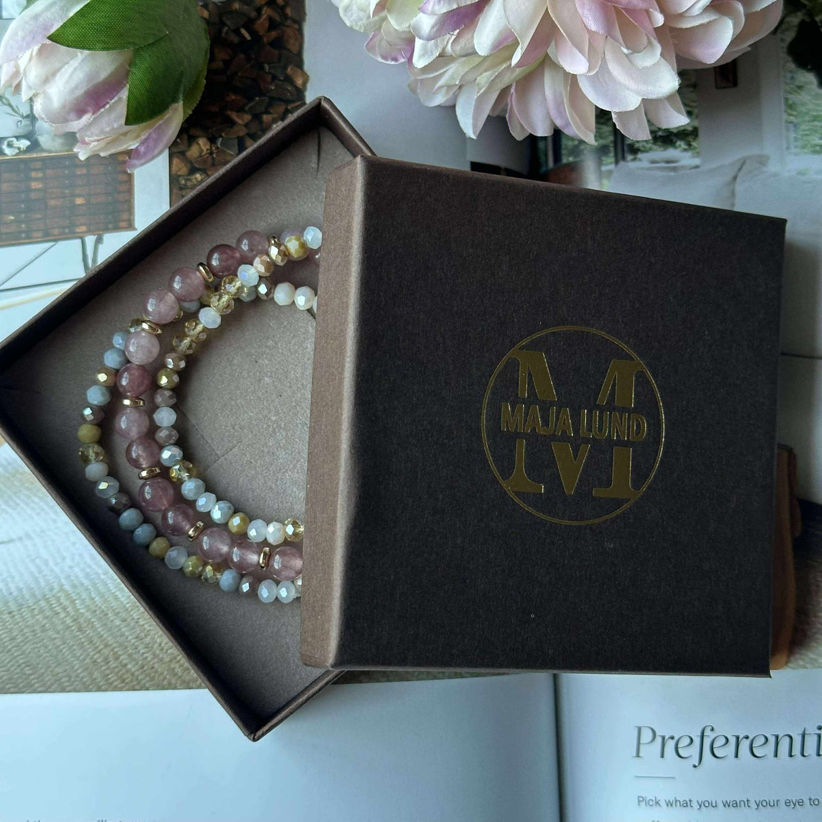 Bracelet Luna Vintage Rose – Lot de 3 pièces