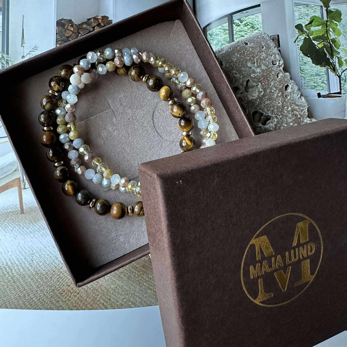 Bracelet Luna Tiger Eye – Lot de 3