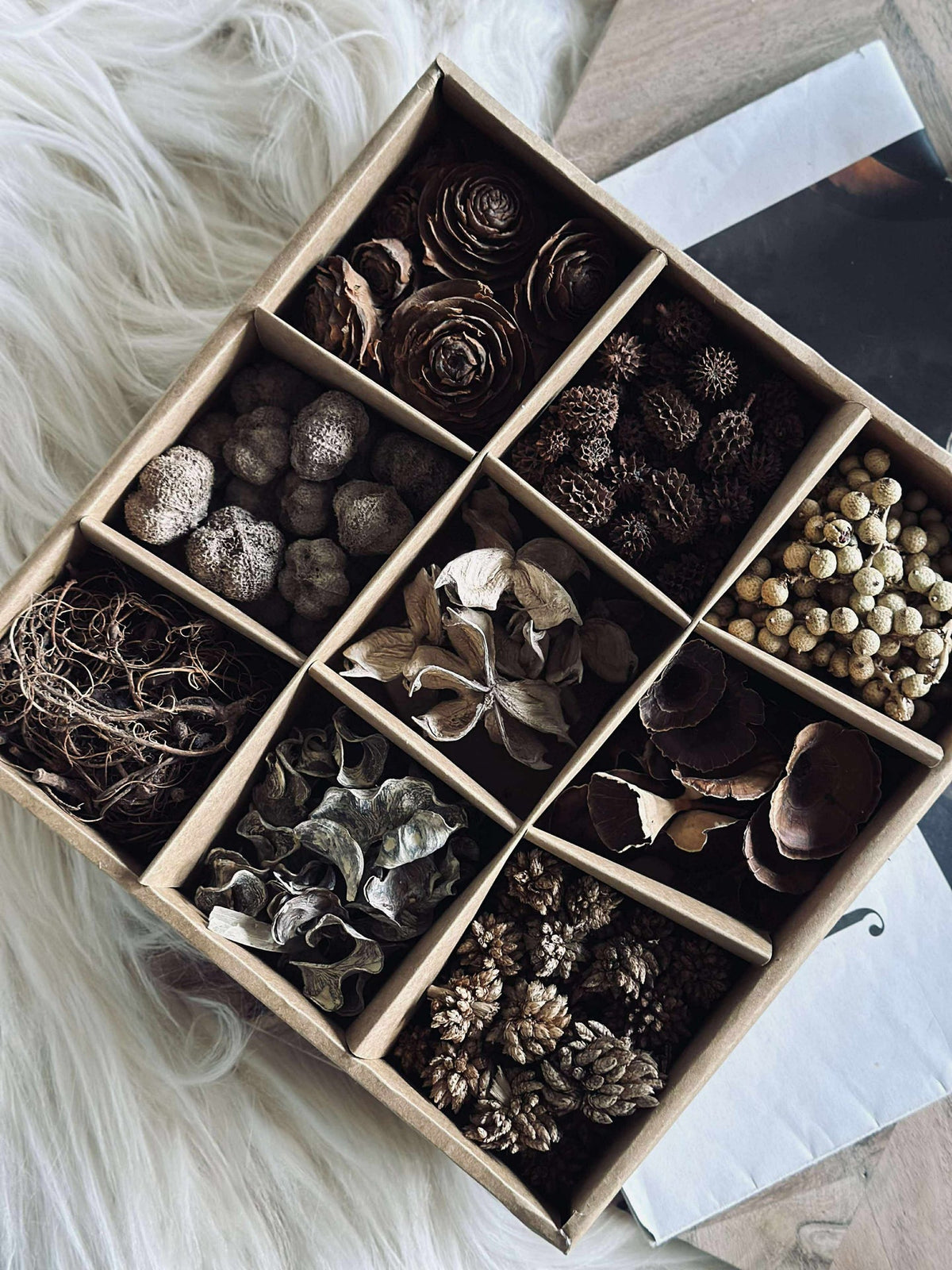 Boîte déco avec décoration naturelle - MIX