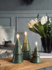 Sapin de Noël LED 3 pièces avec télécommande Vert
