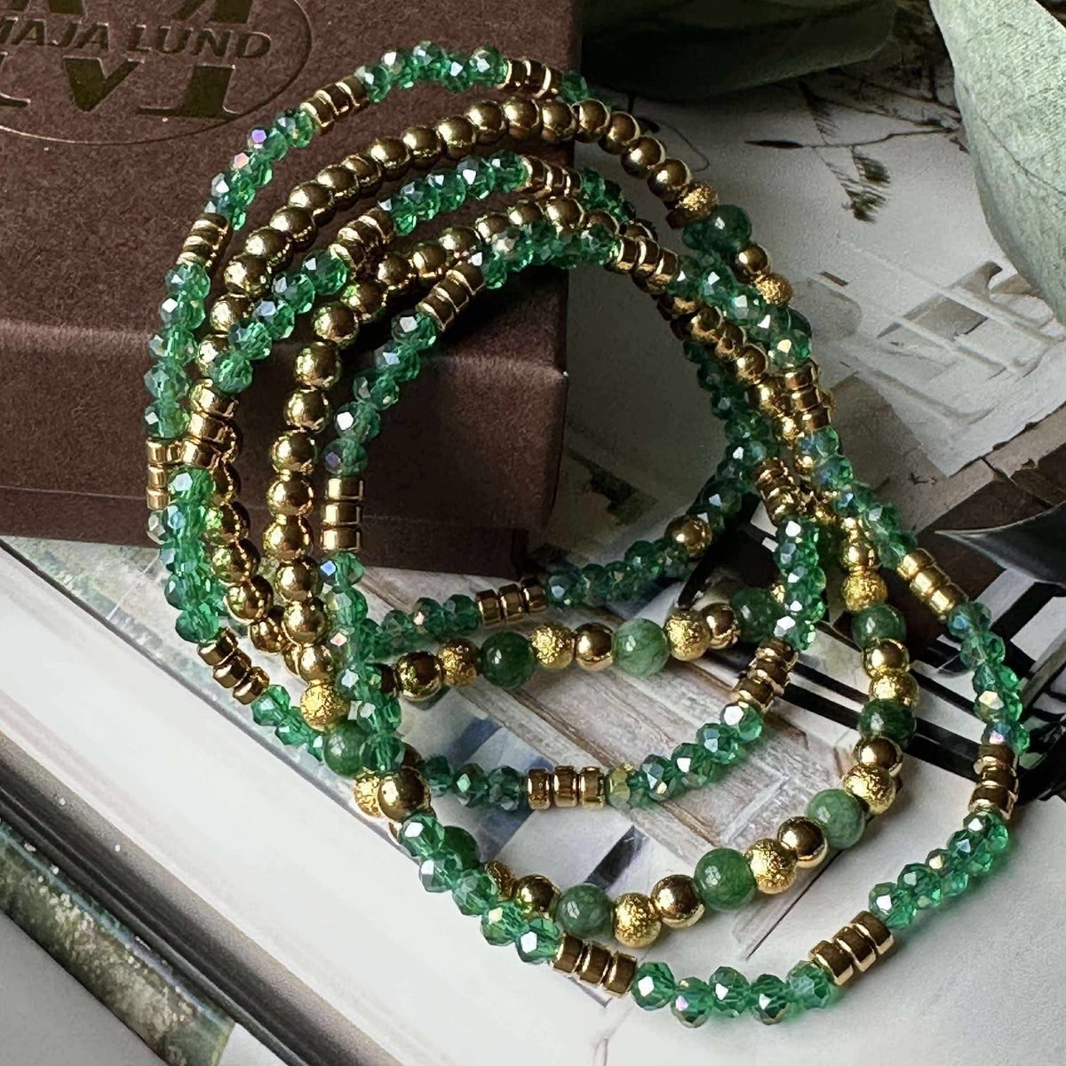 Bracelet Ofelia Emerald - Ensemble de 5 bracelets