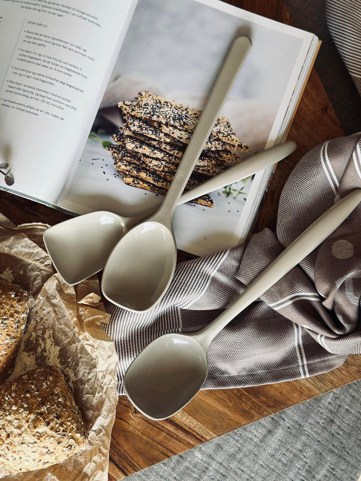 Set de cuillères de cuisine - Classique du design danois - 3 pièces - Humus