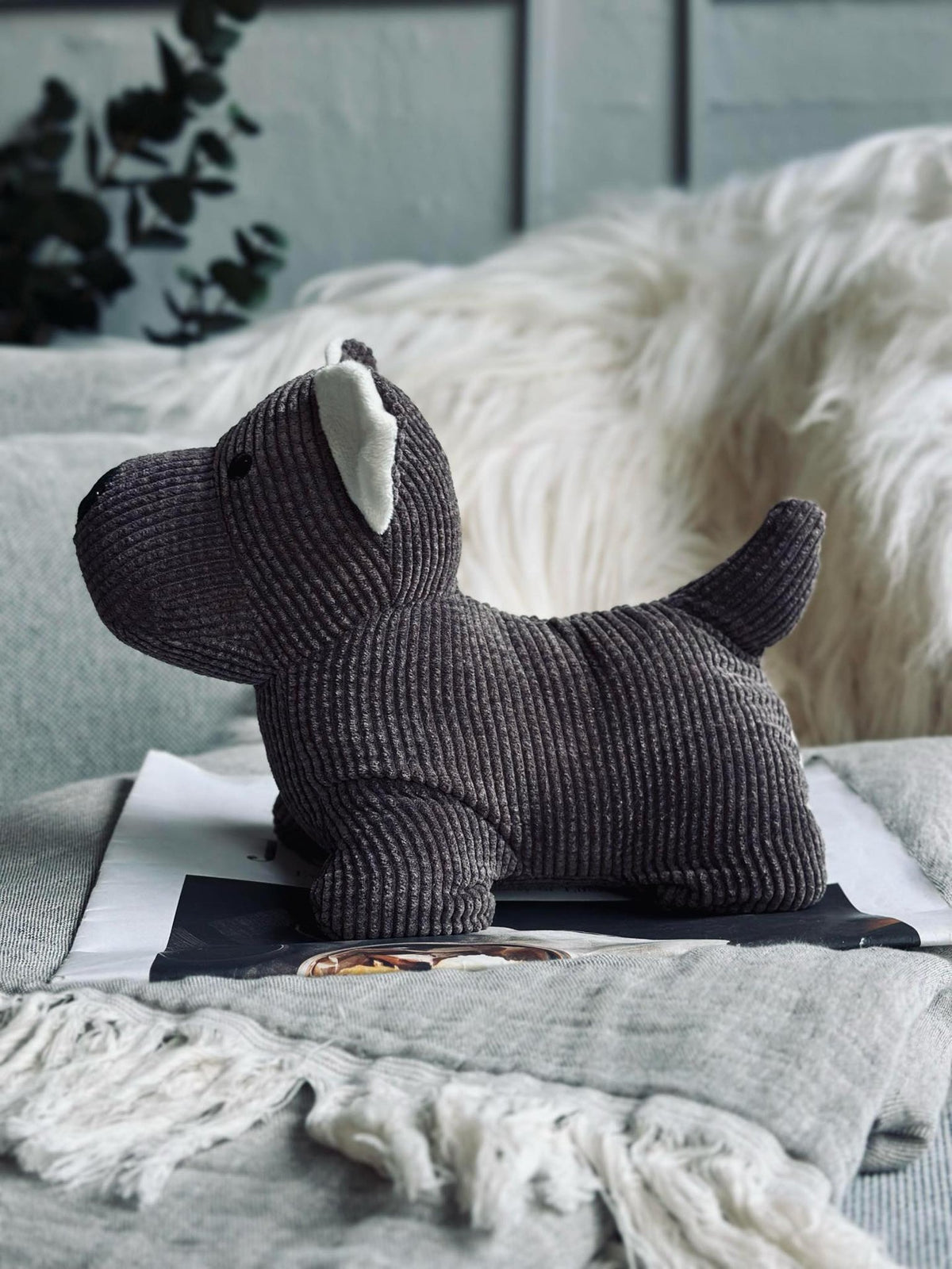 Cale-porte chien - Velours brun