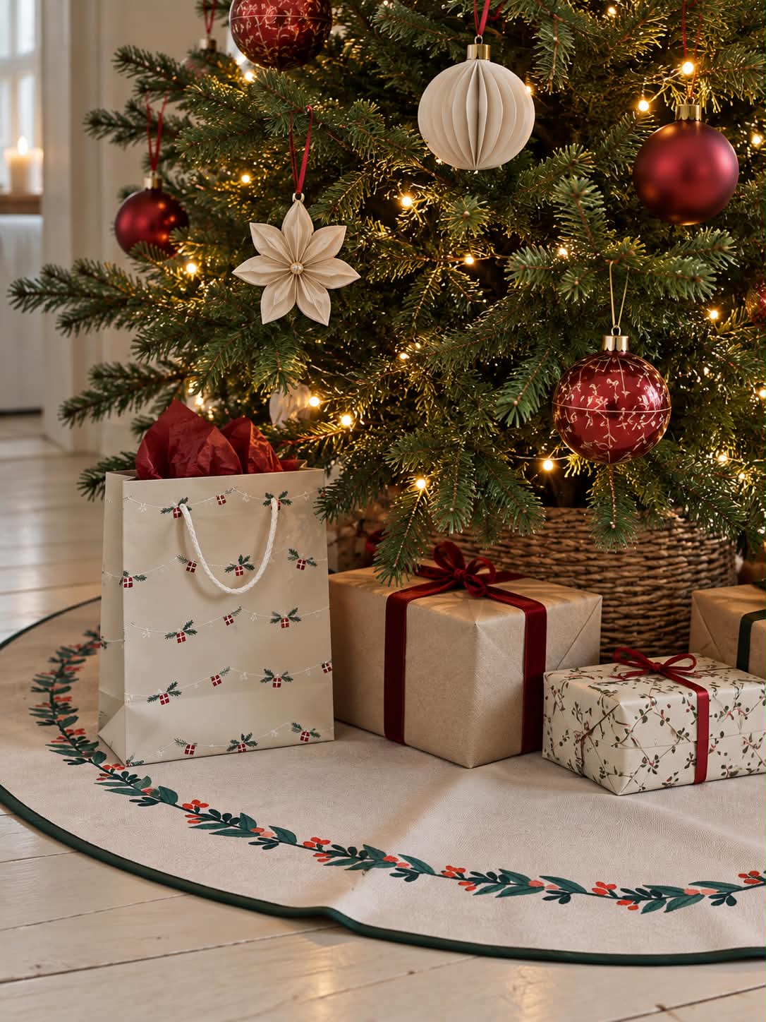 Tapis de sapin de Noël 100cm