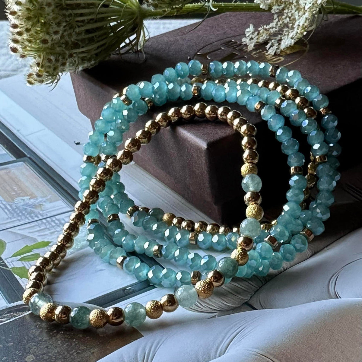 Bracelet Ofelia Aqua - Ensemble de 5 bracelets