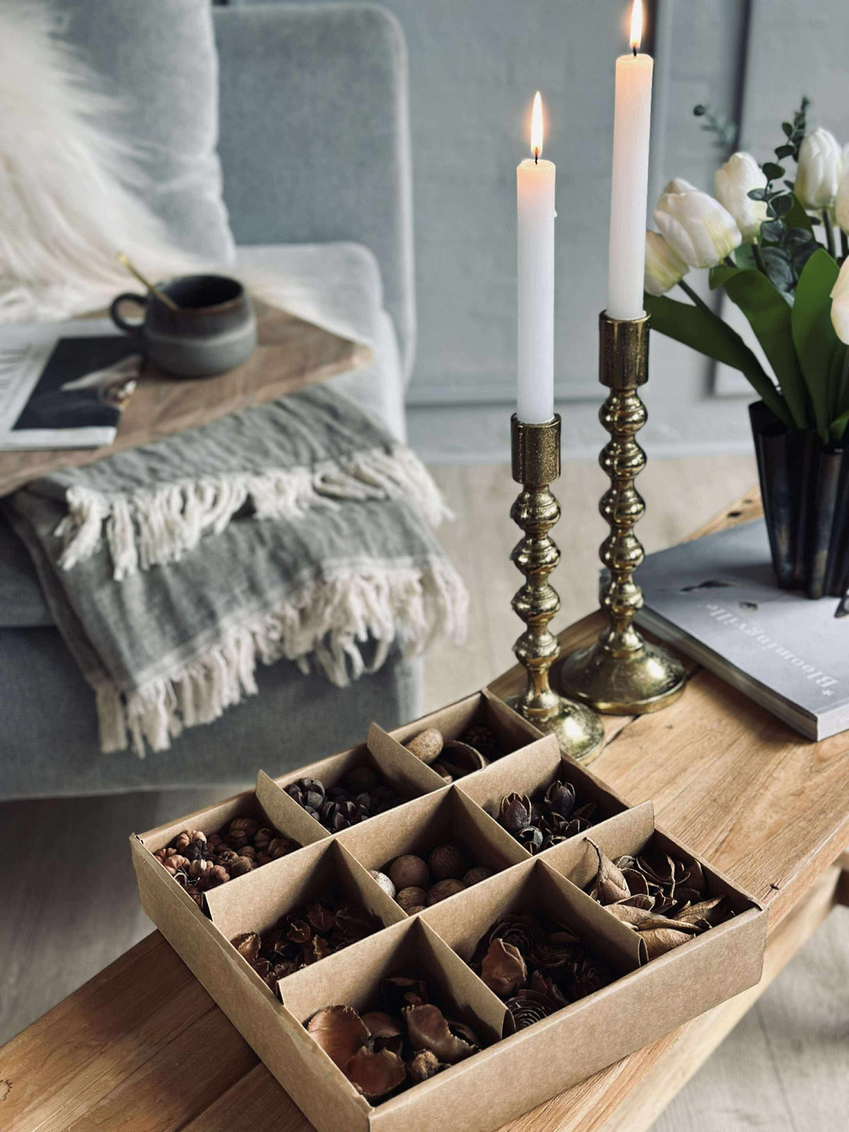 Boîte déco avec décorations naturelles - MIX