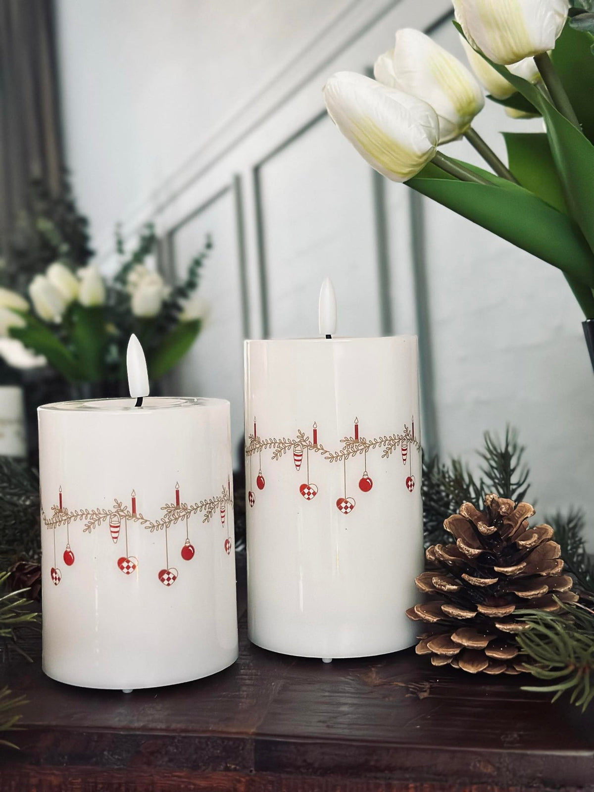 Bougies LED TWINKLE CHRISTMAS - Lot de 2