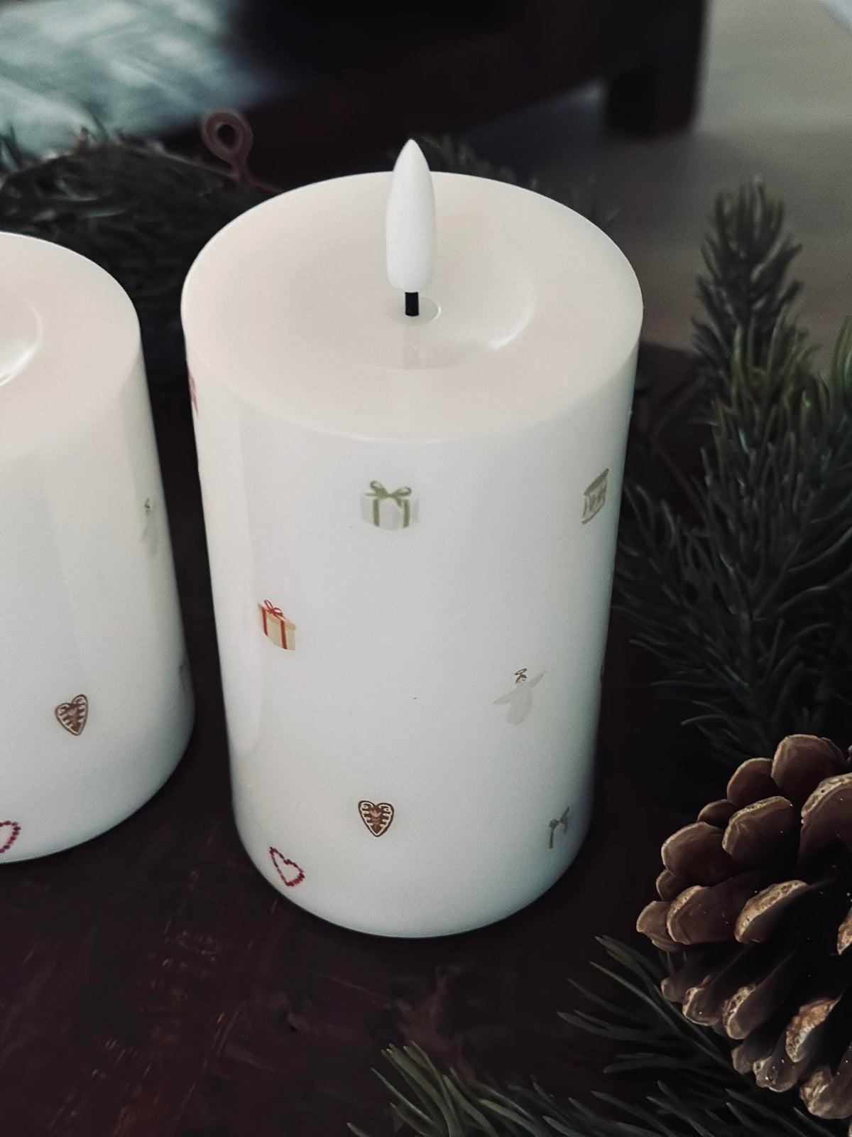 Bougies LED bloc TWINKLE CHRISTMAS - Lot de 2 pièces