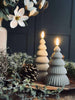 Sapin de Noël avec lumière LED - Lot de 2 pièces. Sable