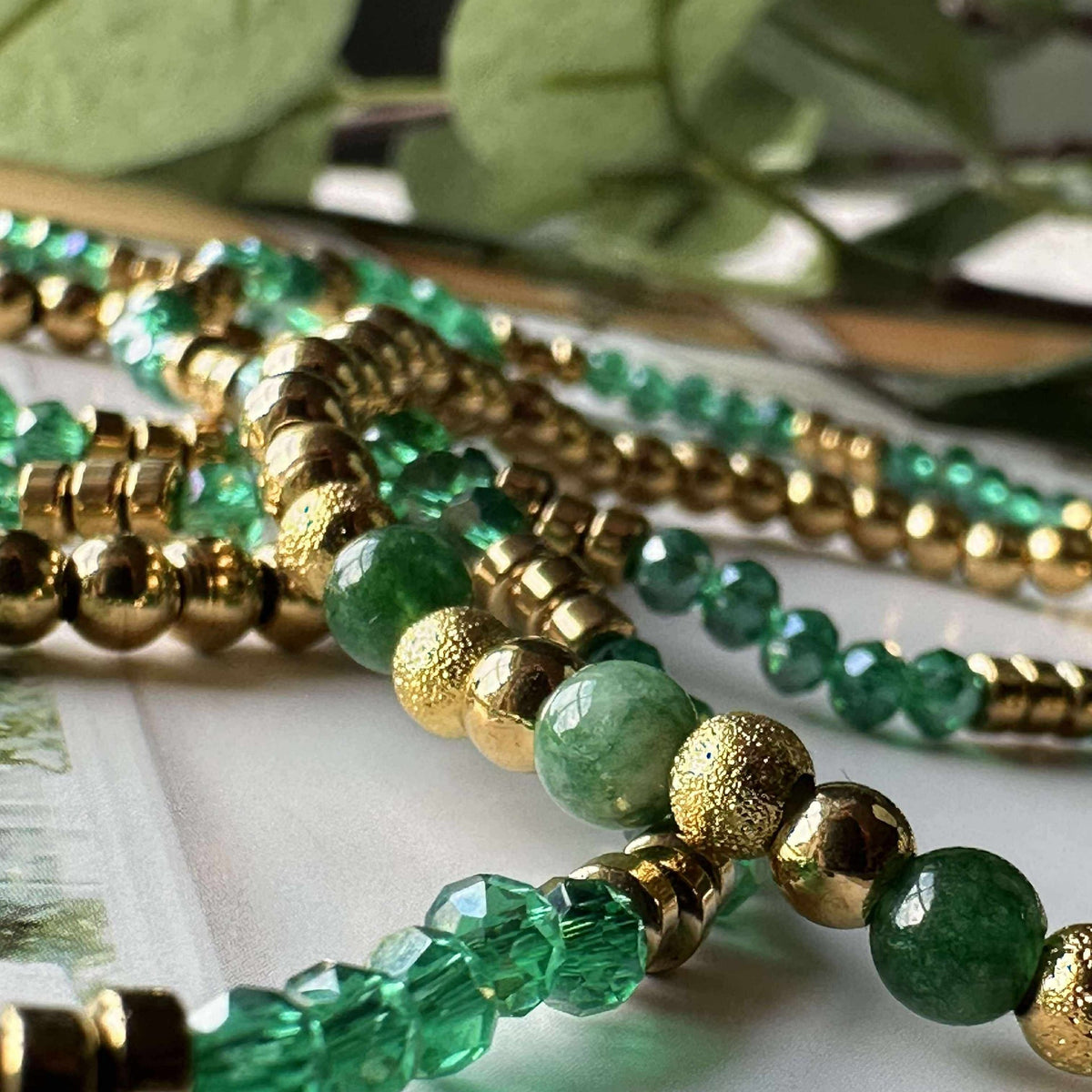 Bracelet Ofelia Emerald - Ensemble de 5 bracelets