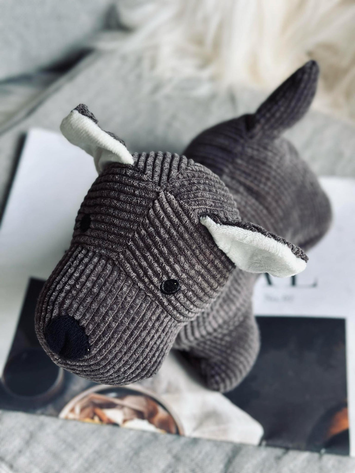 Cale-porte chien - Velours brun