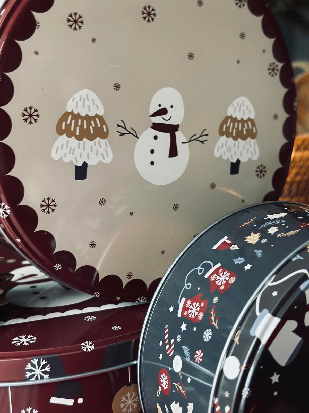 Boîtes à biscuits Noël - Lot de 3 pièces