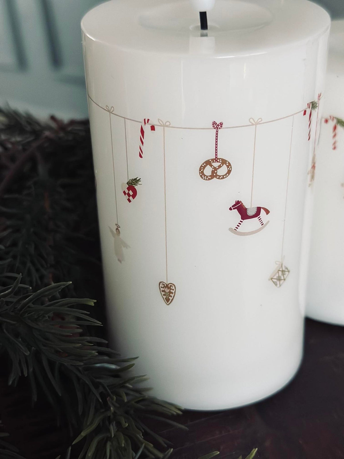 Bougie bloc LED TWINKLE CHRISTMAS - Lot de 2 pièces