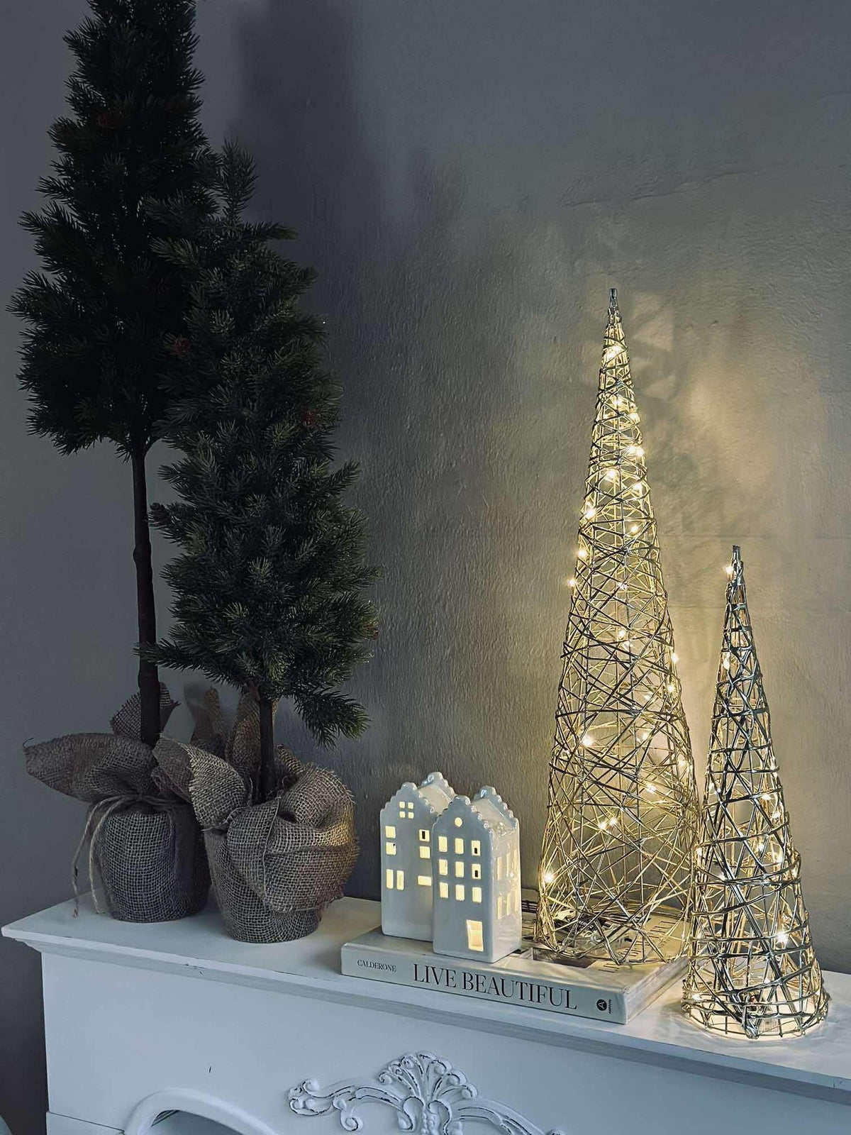 Cône avec lumière LED - Gold