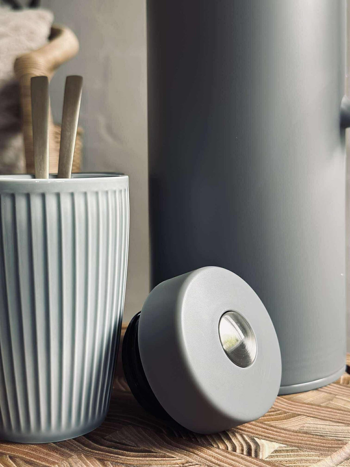 Carafe isotherme – Avec mécanisme à bouton-poussoir - 1 litre