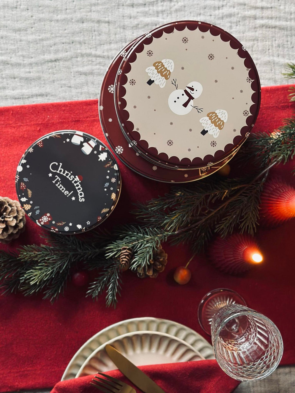 Boîtes à biscuits Noël - Lot de 3 pièces