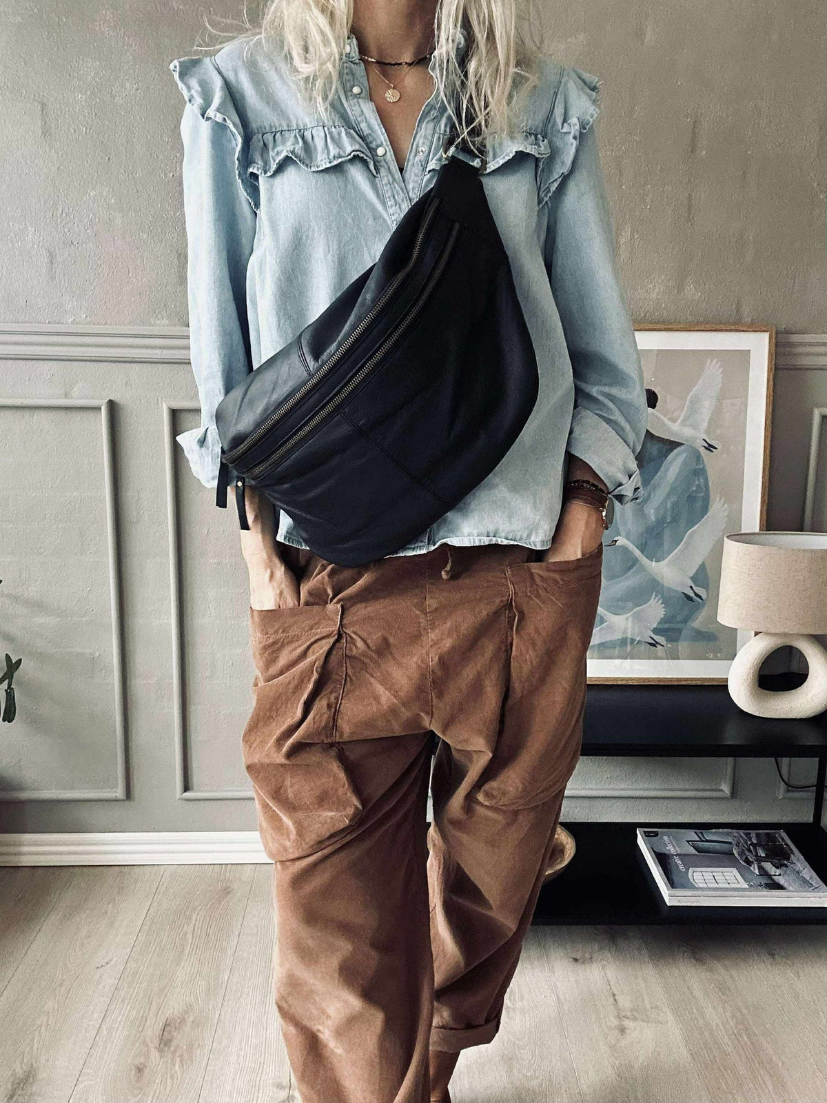 Sac banane Jina Big Noir
