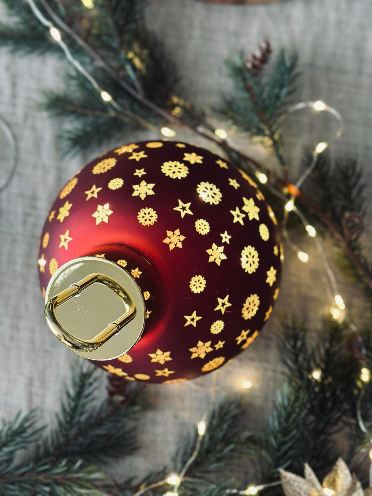 Boule de Noël avec lumière LED - Rouge