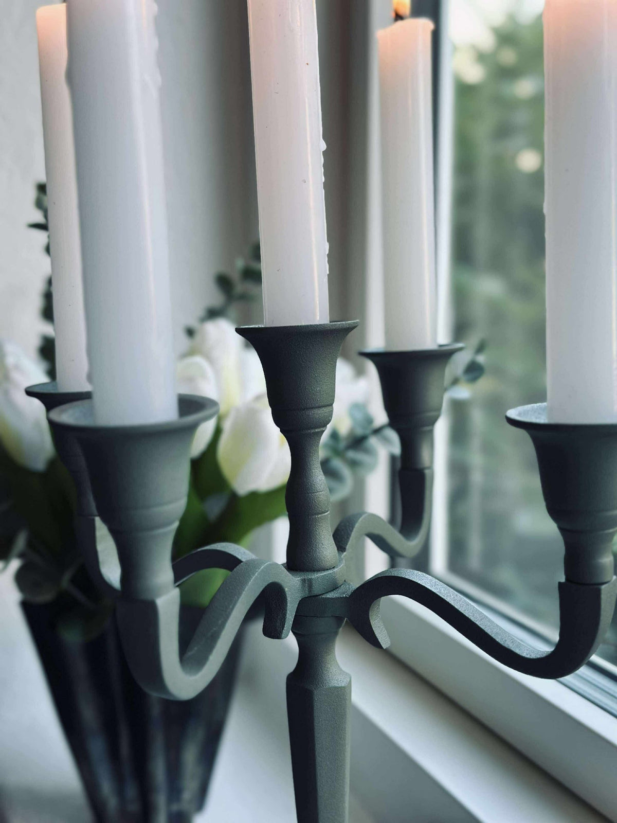 Chandelier en alu Sauge - 5 branches