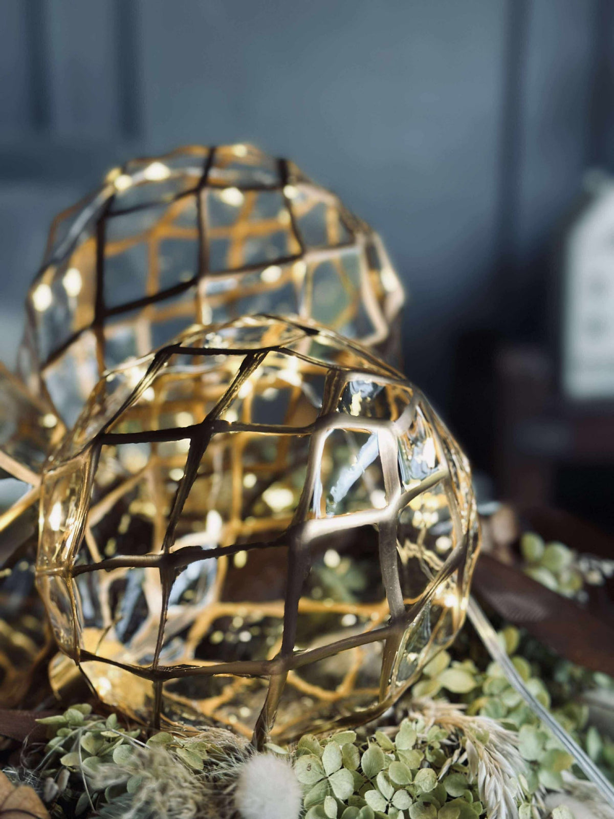 Suspension en verre avec lumière - Plusieurs tailles