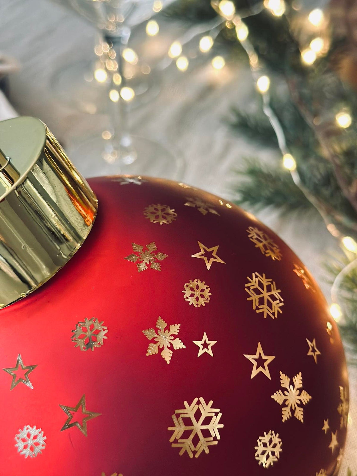 Boule de Noël avec lumière LED - Rouge