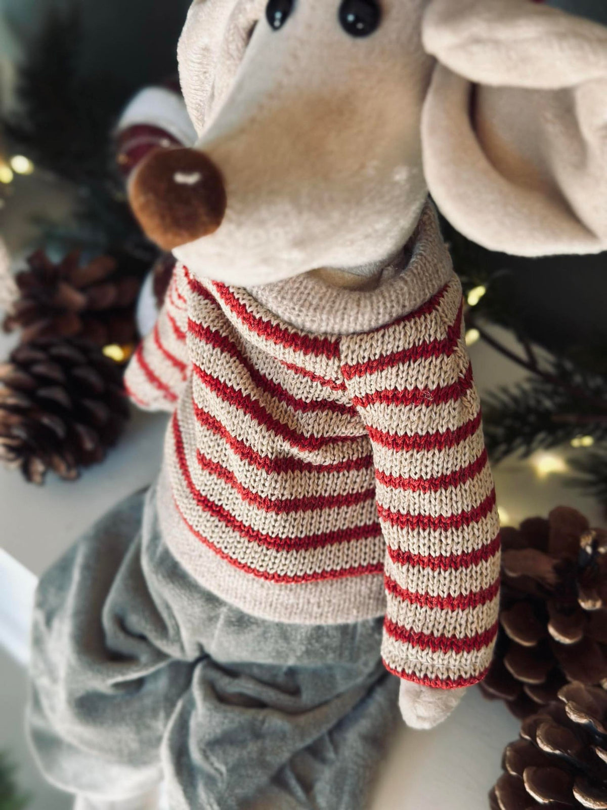 Petite souris de Noël - Garçon assis