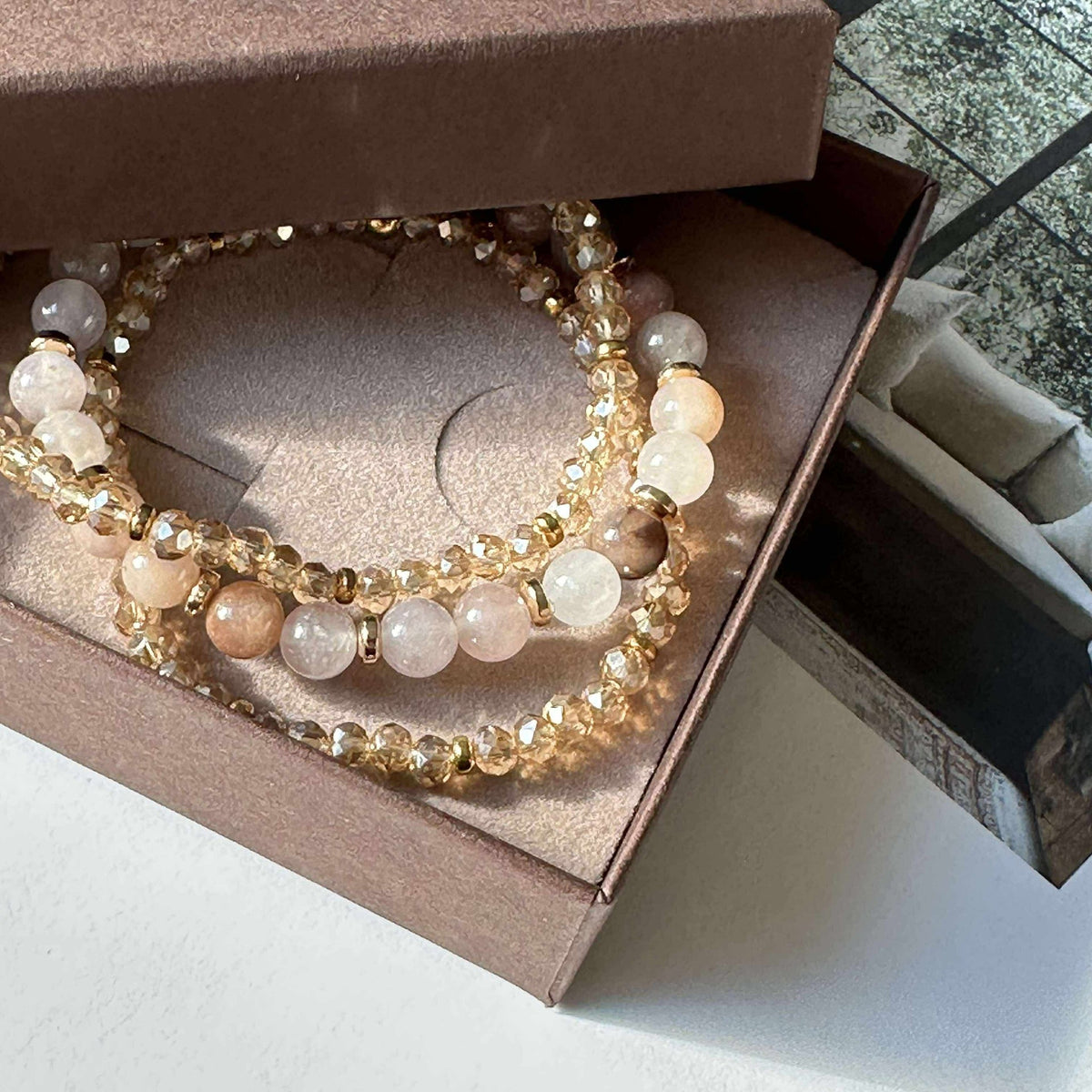 Bracelets Luna Blush Mix / Naturel – Lot de 3