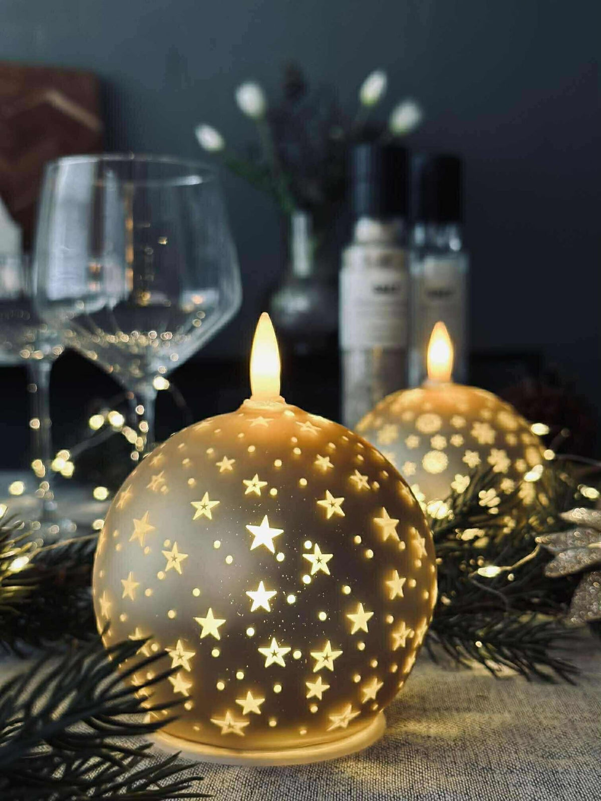 Bougie de Noël Gold XMAS 10 cm